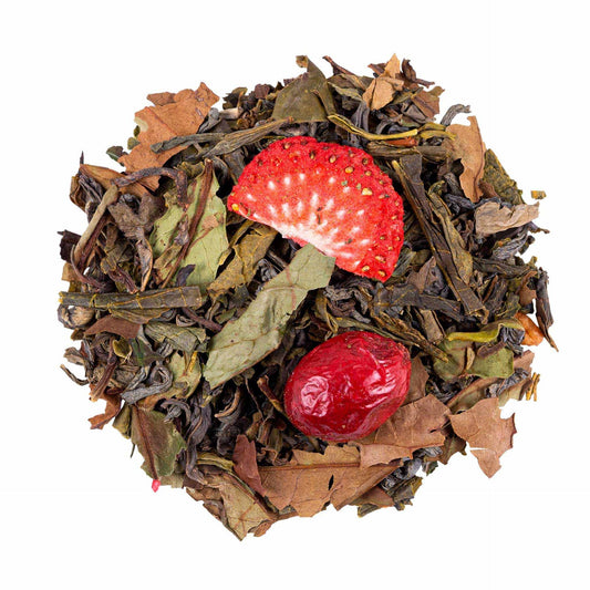 Strawberry-Cranberry Flavored Green Tea Fruit Tea 